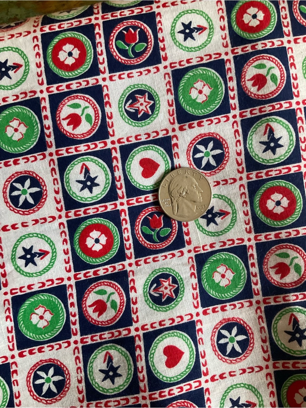 Vintage 1960s Fabric